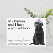 Black Labrador Dog Moving Aankondiging (Staand voorkant)