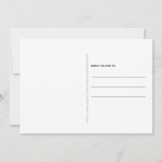 Black Labrador Dog Moving Aankondiging (Achterkant)