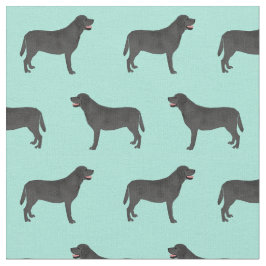 Black Labrador dog munt Stof