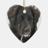 Black Labrador Dog Pet Foto Keramisch Ornament (Rechts)