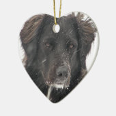 Black Labrador Dog Pet Foto Keramisch Ornament (Links)