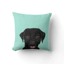 Black Labrador Dog Pillow - schattig zwart lab