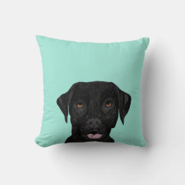 Black Labrador Dog Pillow - schattig zwart lab Kussen