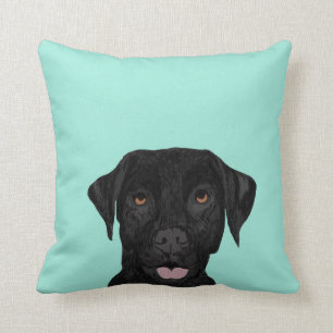 Black Labrador Dog Pillow - schattig zwart lab Kussen