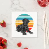 Black Labrador dog sunset  retro style blac Servet (Insitu)