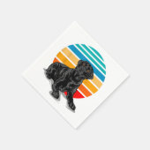 Black Labrador dog sunset  retro style blac Servet (Hoek)
