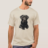 Black Labrador Dog T-shirt (Voorkant)