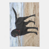 Black Labrador Dog Theedoek (Verticaal)