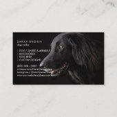 Black Labrador Dog Walker sitter groomer Visitekaartje (Achterkant)