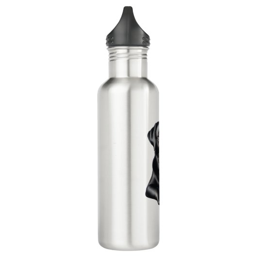 Black Labrador Dog Waterfles (Links)