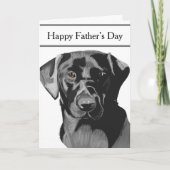 Black Labrador Editable Father Day Kaart (Voorkant)