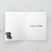 Black Labrador Editable Father Day Kaart (Binnen)