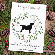 Black Labrador Elegant Dog Merry Kerstmis