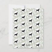 Black Labrador Elegant Dog Merry Kerstmis Feestdagenkaart (Achterkant)