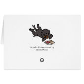 Black Labrador en Doughnoten Thinking of You (Achterkant Horizontaal)