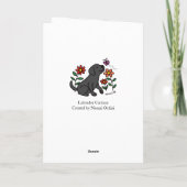 Black Labrador en Green Moederdag Kaart (Achterkant)