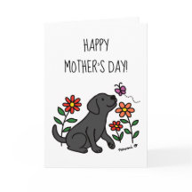 Black Labrador en Green Moederdag