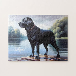 Black Labrador en Lake Legpuzzel