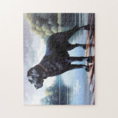Black Labrador en Lake Legpuzzel (Verticaal)