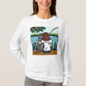 Black Labrador en mam Rainbow Bridge Shirt (Voorkant)