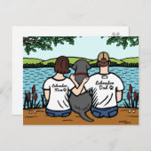 Black Labrador en mama en papa Briefkaart (Voorkant / Achterkant)