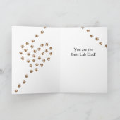 Black Labrador en papa Kaart (Binnen)