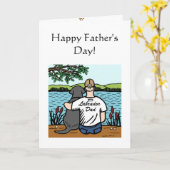 Black Labrador en papa Kaart (Gele Bloem)