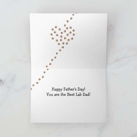 Black Labrador en papa Kaart (Binnen)