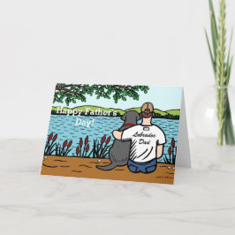 Black Labrador en papa Kaart