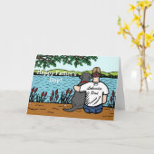 Black Labrador en papa Kaart (Gele Bloem)