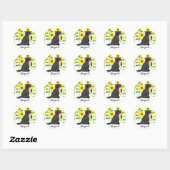 Black Labrador en Sunflower Summer Ronde Sticker (Vel)
