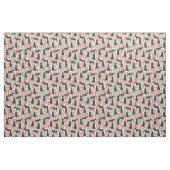 Black Labrador  florals crème Stof (Fat Quarter)