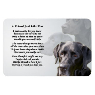 Black Labrador Friend Poem Magnet Magneet