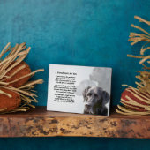 Black Labrador Friend Poem Plaque Fotoplaat (Zijkant)