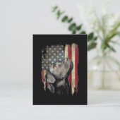 Black Labrador Gift USA Flag Lab Owner Duck Hunter Bedankkaart (Staand voorkant)