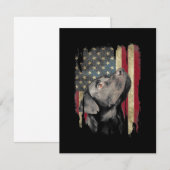 Black Labrador Gift USA Flag Lab Owner Duck Hunter Bedankkaart (Voorkant / Achterkant)