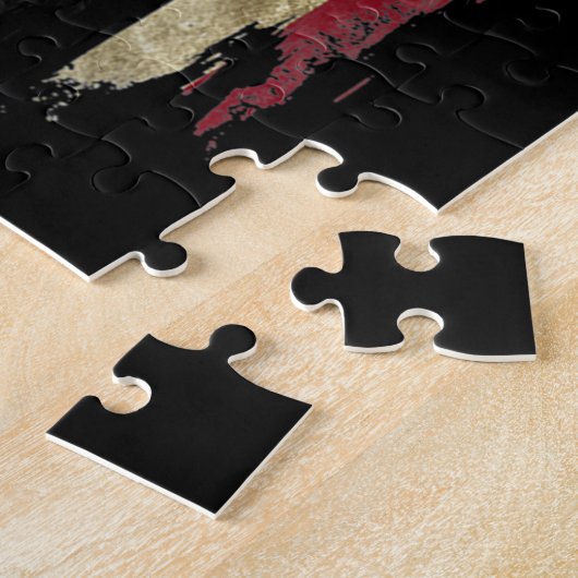 Black Labrador Gift USA Flag Lab Owner Duck Hunter Legpuzzel (Zijkant)