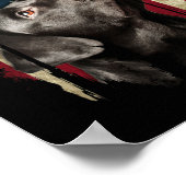 Black Labrador Gift USA Flag Lab Owner Duck Hunter Poster (Hoek)