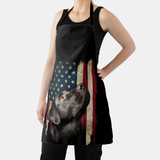 Black Labrador Gift USA Flag Lab Owner Duck Hunter Schort (Insitu)