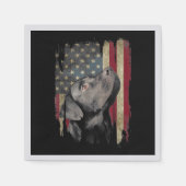 Black Labrador Gift USA Flag Lab Owner Duck Hunter Servet (Voorkant)