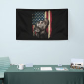 Black Labrador Gift USA Flag Lab Owner Duck Hunter Spandoek (Beurs)