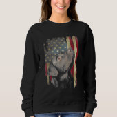 Black Labrador Gift USA Flag Lab Owner Duck Hunter Trui (Voorkant)