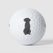 Black Labrador Golfballen (Voorkant)