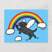 Black Labrador Guardian Angel (Rainbow Bridge) Briefkaart (Voorkant)