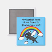 Black Labrador Guardian Angel (Rainbow Bridge) Magneet (Voorkant / Achterkant)