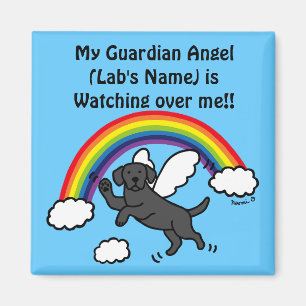 Black Labrador Guardian Angel (Rainbow Bridge) Magneet