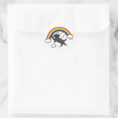 Black Labrador Guardian Angel (Rainbow Bridge) Ronde Sticker (Tas)