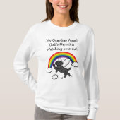 Black Labrador Guardian Angel (Rainbow Bridge) T-shirt (Voorkant)