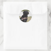 Black Labrador Guide Dog Graduation Envelope Seal Ronde Sticker (Tas)