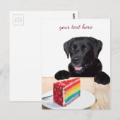 Black Labrador - Happy Birthday - Bedankt - Dog Briefkaart (Voorkant / Achterkant)